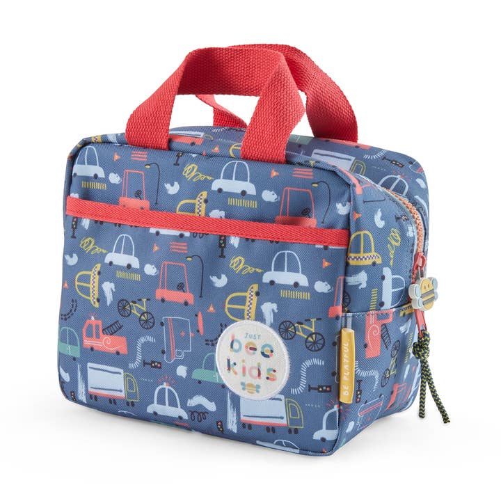 Just Bee Kids Transport Print Insulated Lunch Bag for wholesale by Just Bee Kids