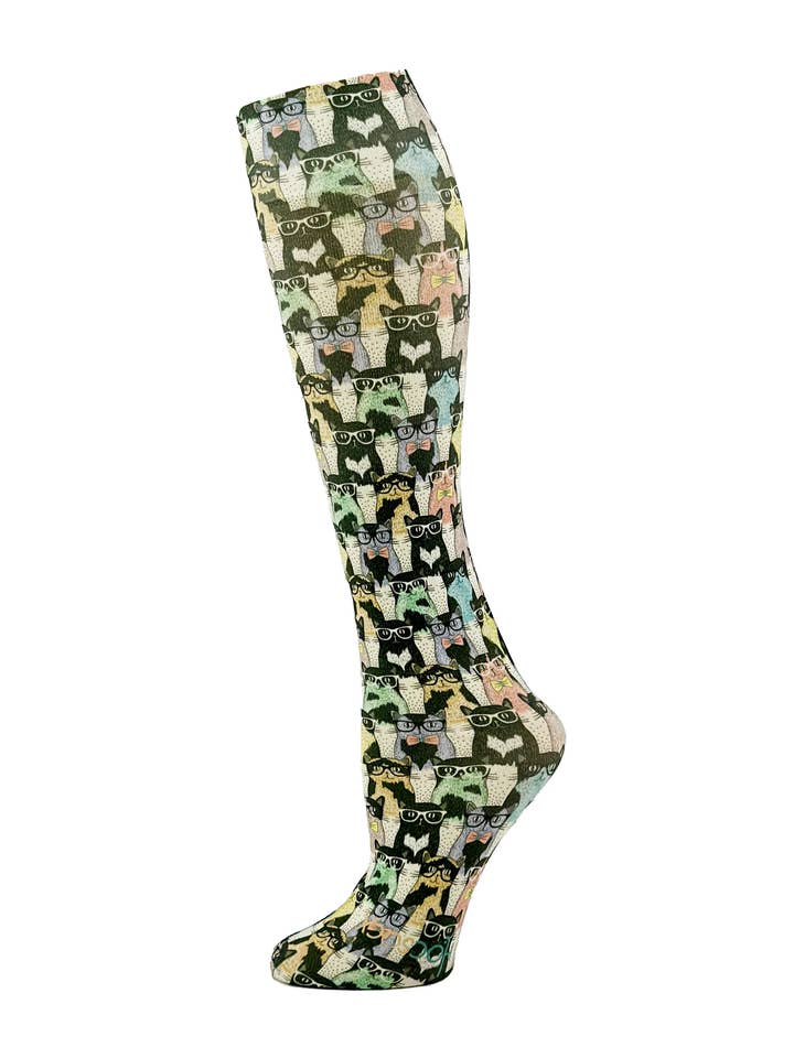 Hipster Cat Athletic Socks for wholesale by Hocsocx, Inc.