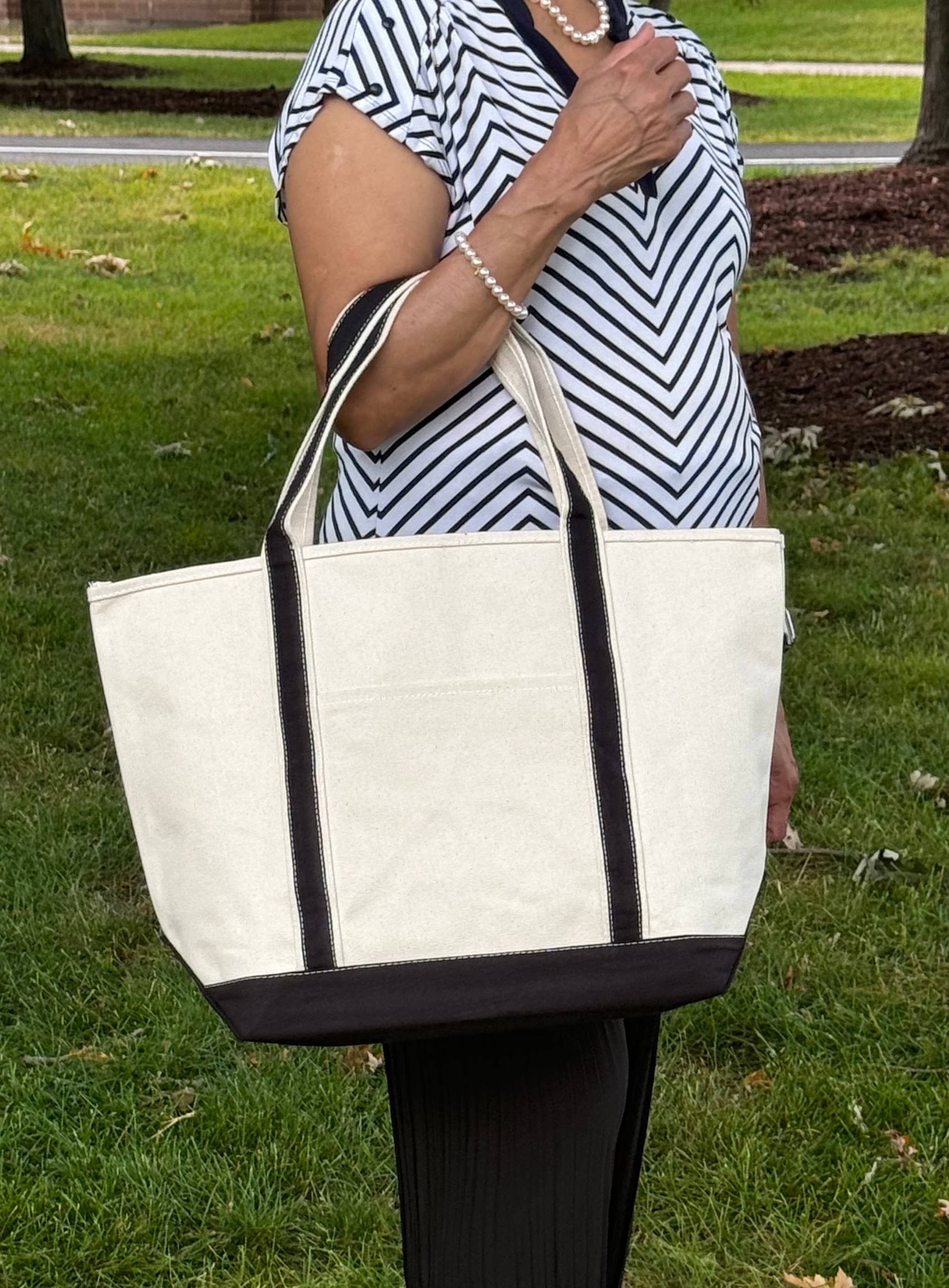 US Bags - Wholesale Tote Bag - Unisex - Heavy Duty Riverside Canvas Boat Tote Bag | Beach Travel1