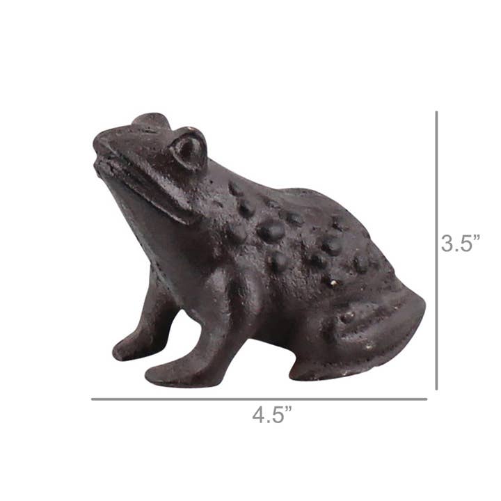 HomArt - Wholesale Decorative Figurine - Garden Frog, Cast Iron - Brown1