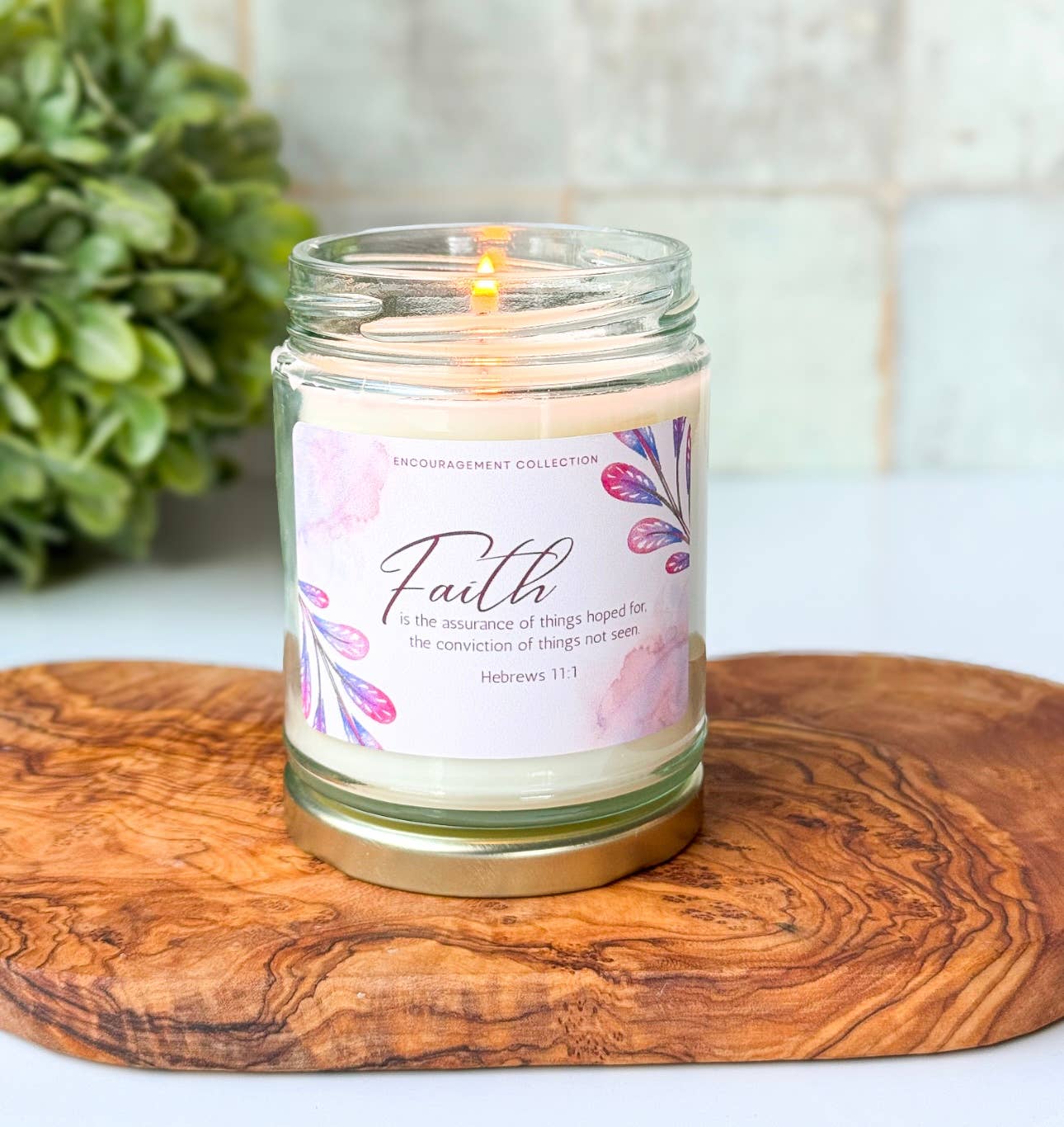 Spirit Glow Home & Body Essentials – wholesale Jar/filled candle – Psalms 28:7-8 - Bible Verse Candles - 7oz. Soy Wax 0