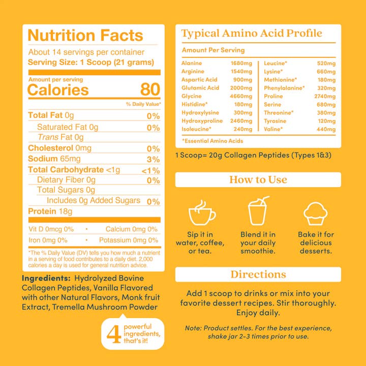 Further Food - Wholesale Protein/Superfood Powder - Vanilla Collagen Peptides Powder1