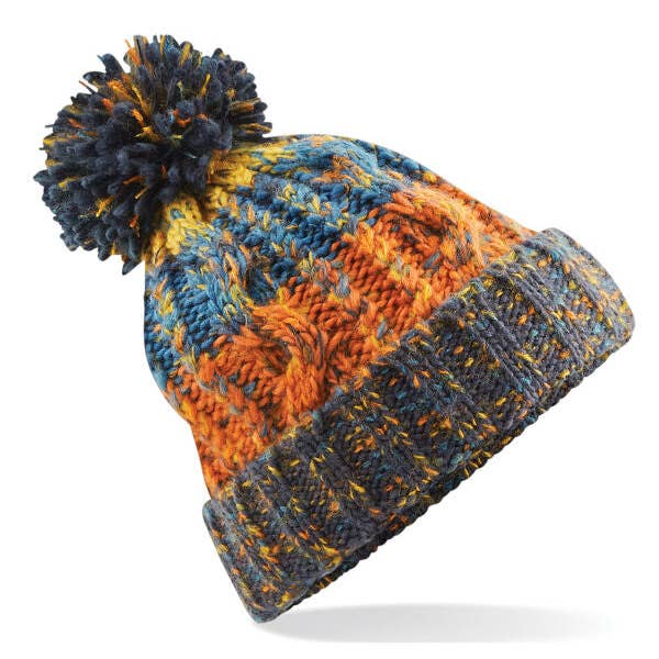 Logo Free Clothing – Engroshandel Beanie - Dame – Beechfield proptrækker Pom Pom Pom Beanie | Unisex | Kraftig kabelstrik | 15 farver | Én størrelse16