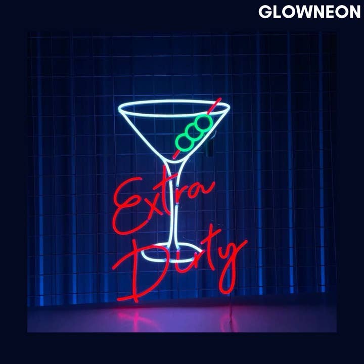 Ekstra beskidt neonskilt, cocktail-ledskilt, bar pub vægkunst for engroshandel hos Glow Neon