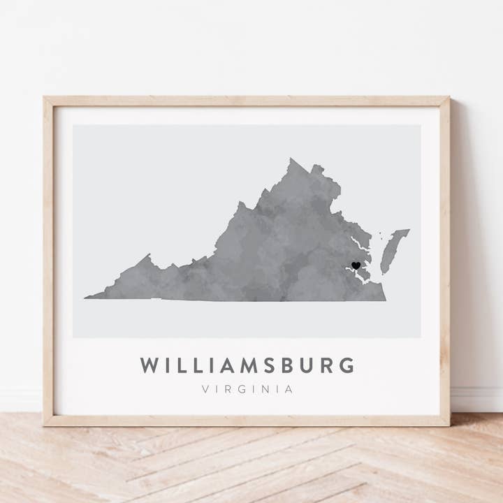 Williamsburg, Virginia Map for wholesale by Backstory Map Co.