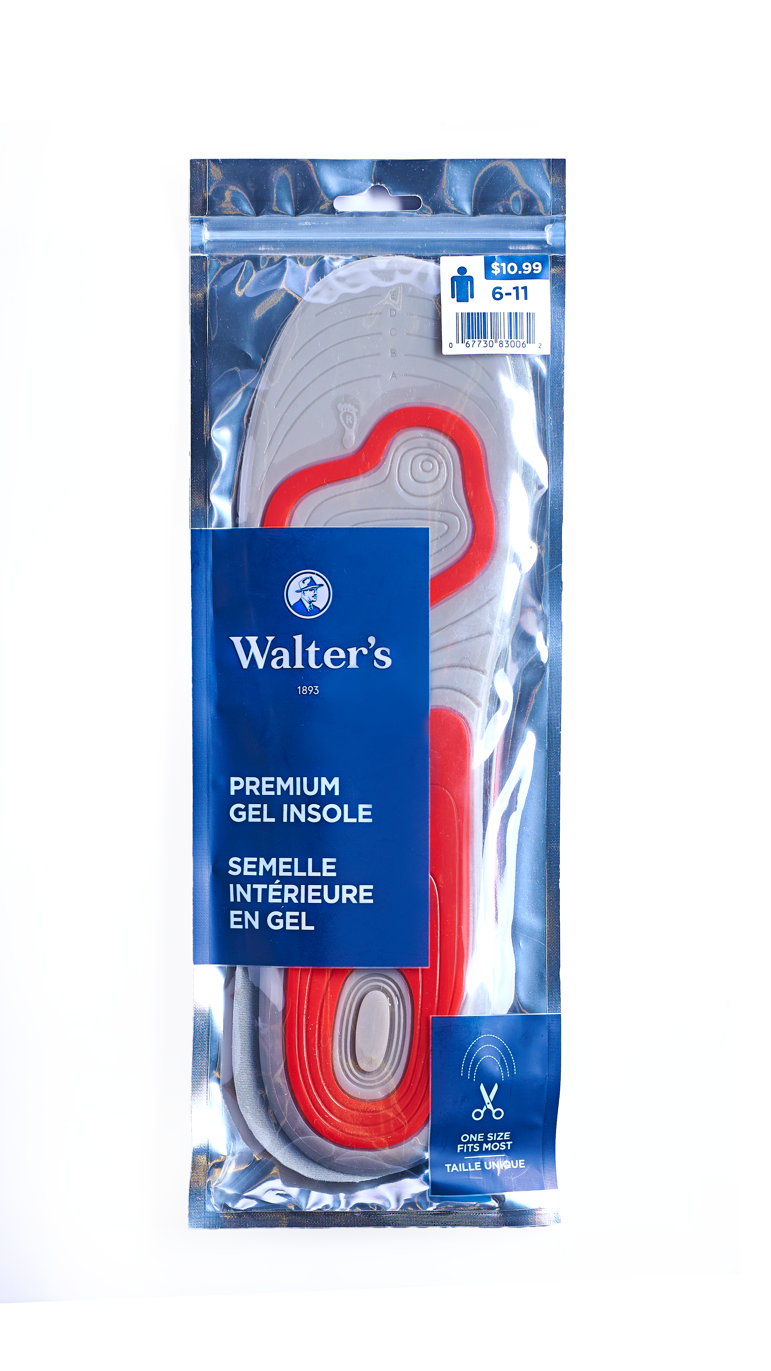 Walter's Shoe Care - Wholesale Inserts/Soles - Unisex - Gel Cut-To-Fit Insole0