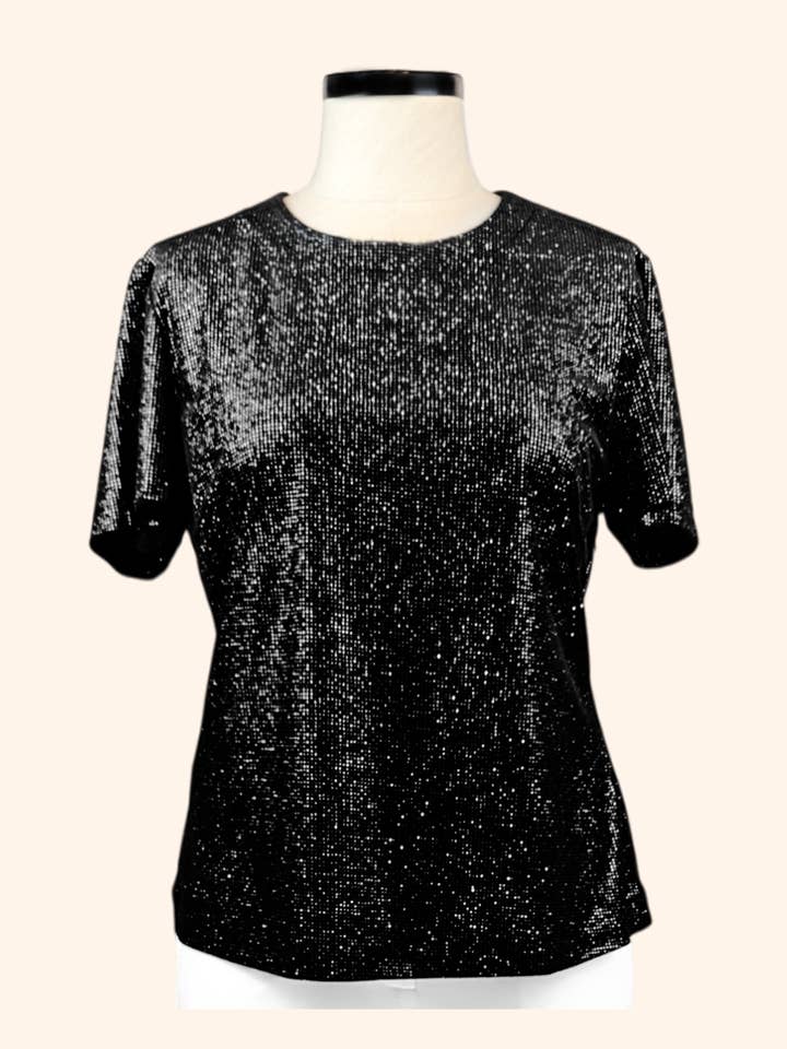 Glitter Velour Tee for wholesale by ZYM