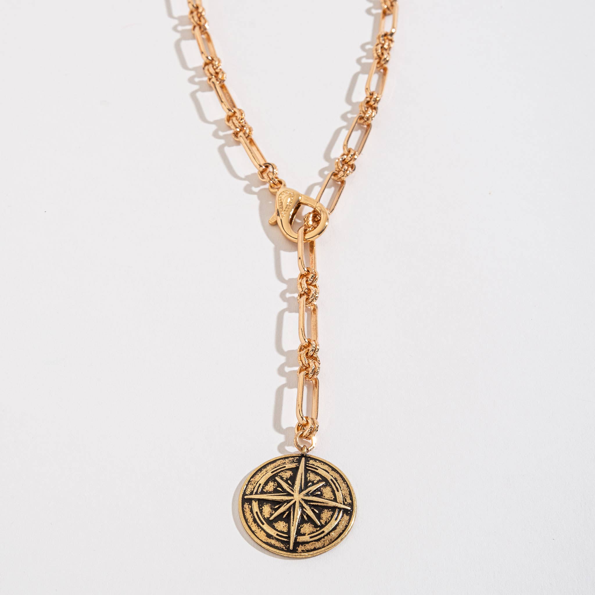 Elsie & Zoey – wholesale Hänge-/berlockhalsband – Y-halsband Halsband Aurora 24" Kompass Strand Smycken - Rea3