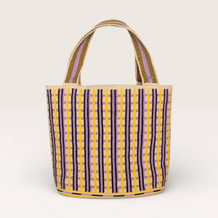 Striped oval tote | Marigold for wholesale by Guajii Design