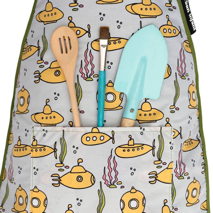 Urban Infant - Wholesale Apron - Kids - Little Helper Kids Apron, Washable Cotton/Poly - Submarines1