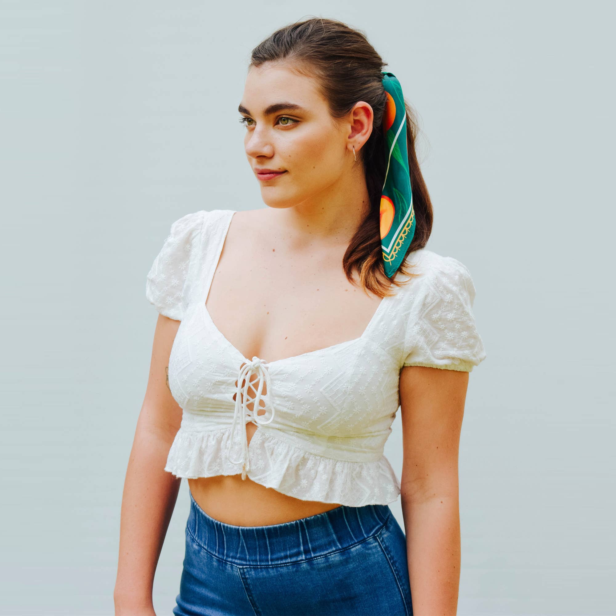 Arlo Goods - Vente Écharpe – femme - Foulard en soie pêche5