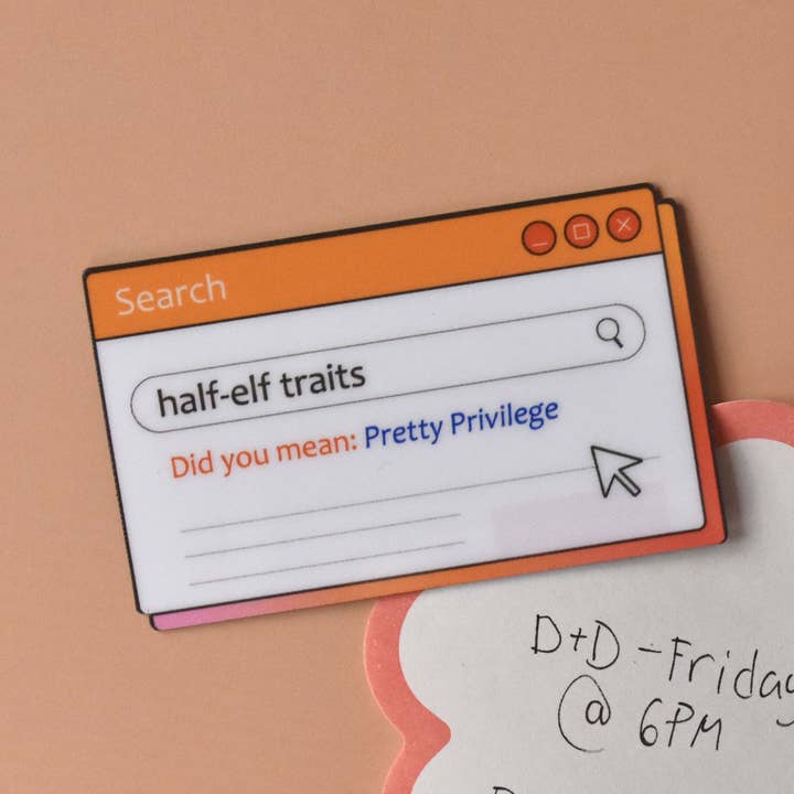 Half-Elf Magnet - Funny DND Gift for wholesale by The Franki Hanke