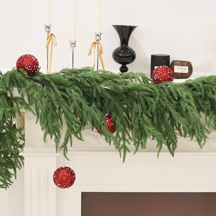Kiyo Home – wholesale Bunting/garland – Norfolk Pine Garland (Set of 2)5