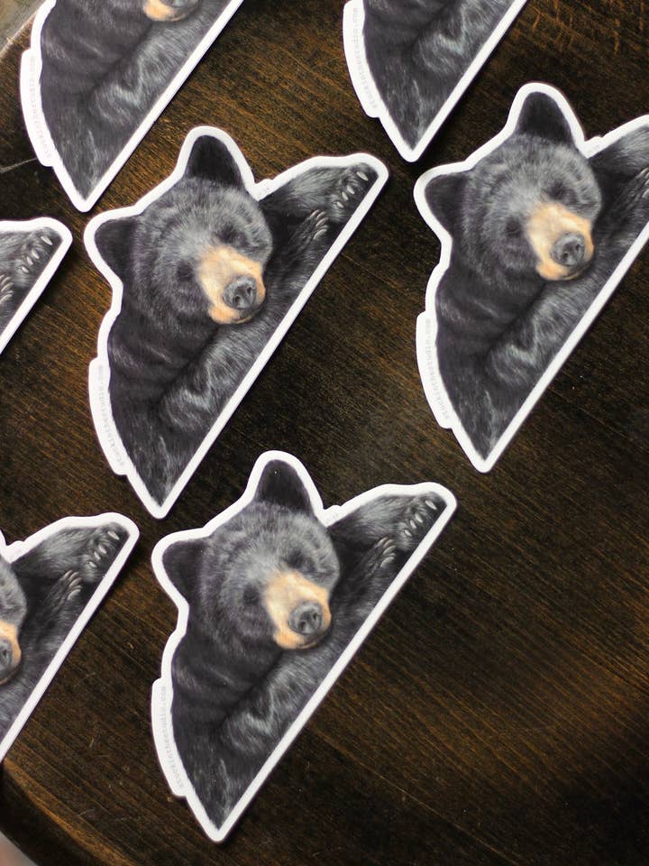 ours noir - autocollant pour la vente par stück in the studio