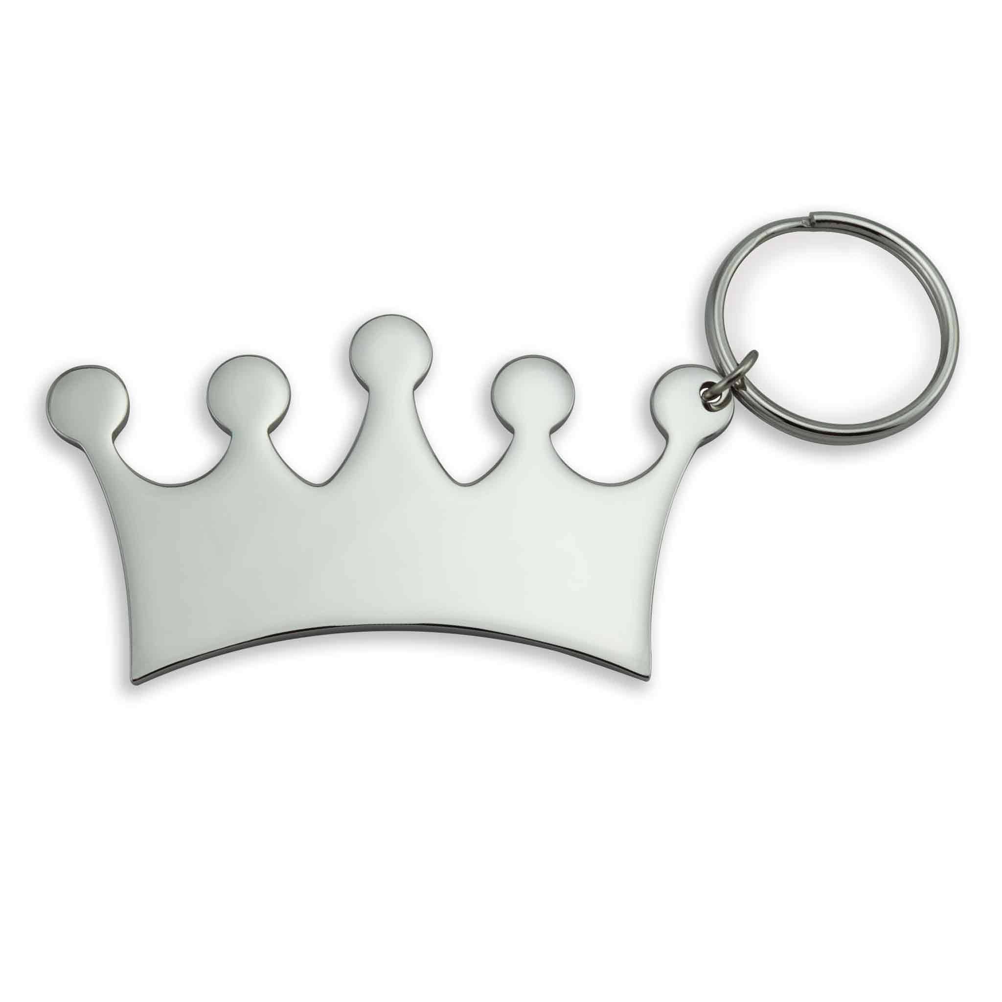 WJW – wholesale Keychain – Women&#x27;s – Engravable Crown Stainless Steel Keychain0
