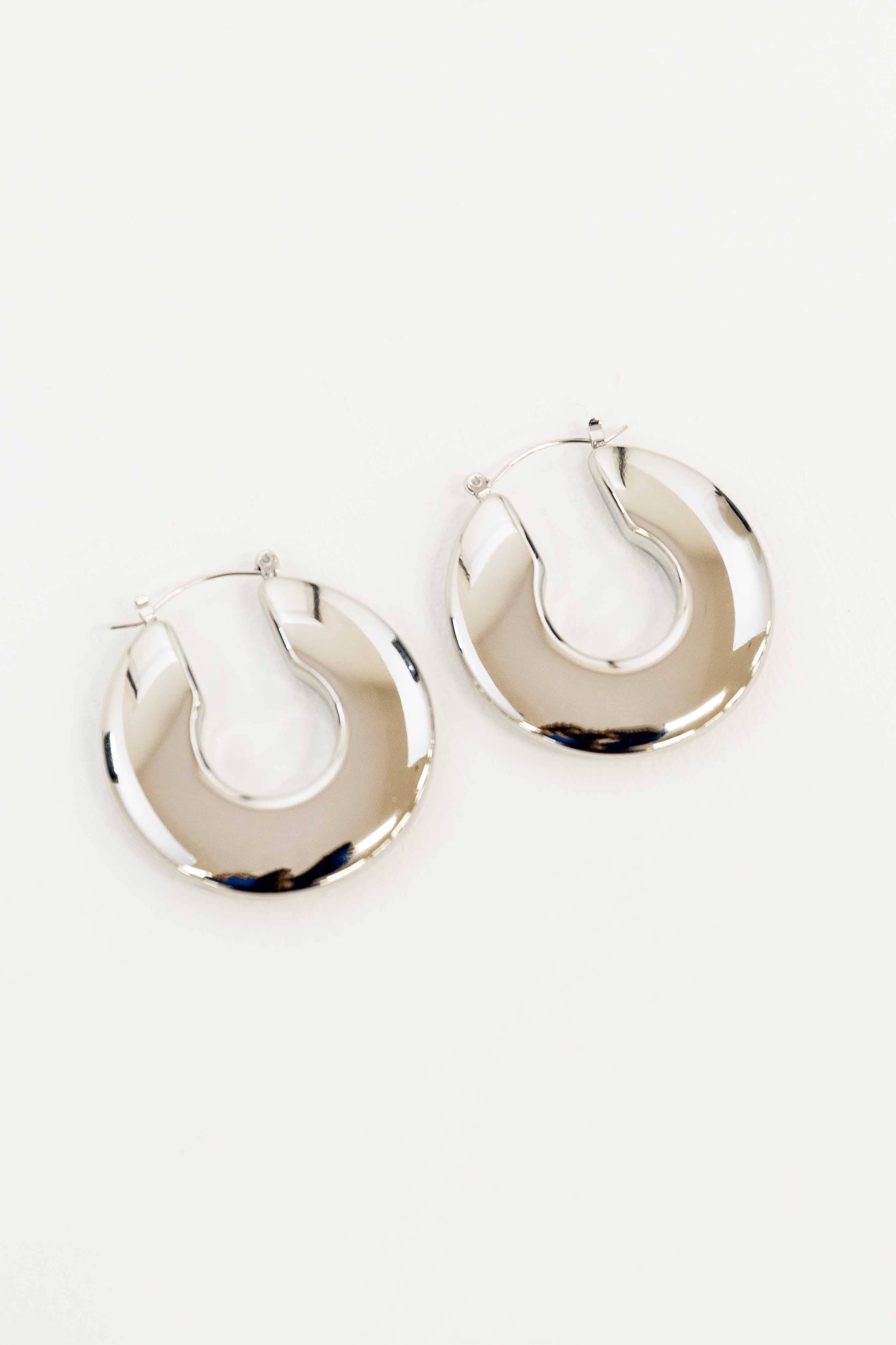 Lovoda - Vente Créoles - Boucles d'oreilles Disk Hoop | Argent1