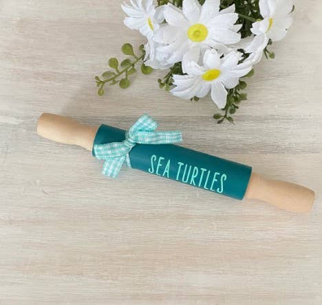 AH Designs 15 - Wholesale Decorative Tabletop Object - 7” Sea Inspired Mini Rolling Pins, Farmhouse Tier Tray0