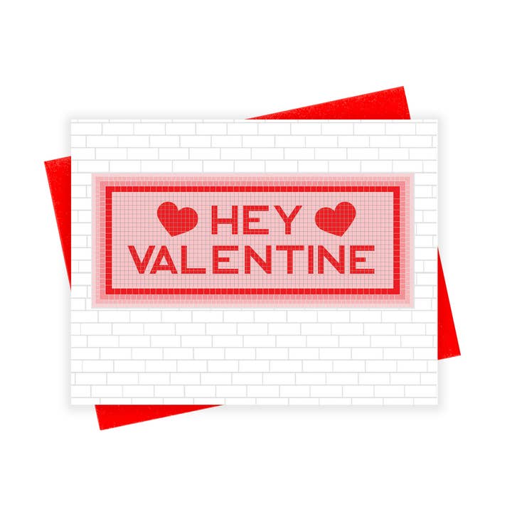 Subway Hey Valentine Card for wholesale by xou