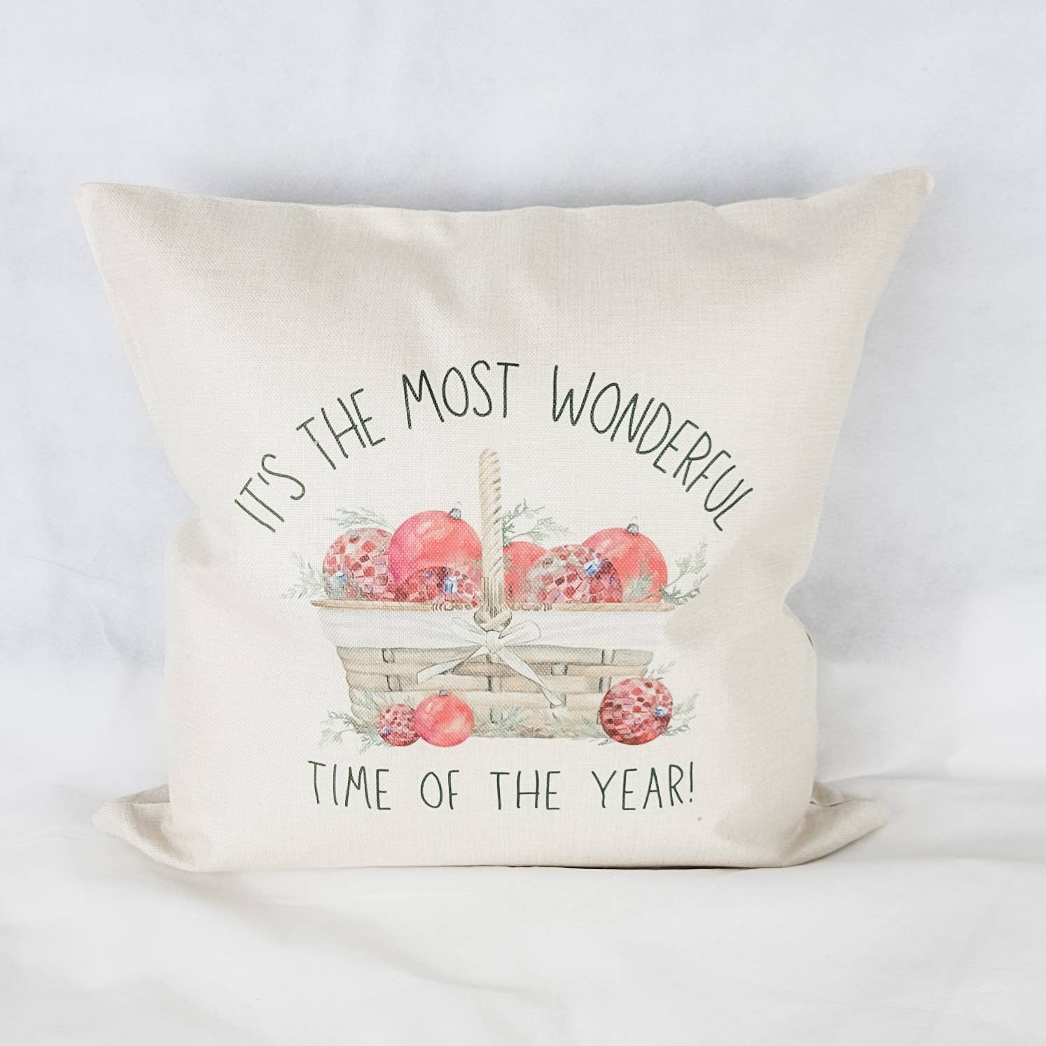 Most Wonderful Time Pillow Cover for wholesale by Go Charlotte