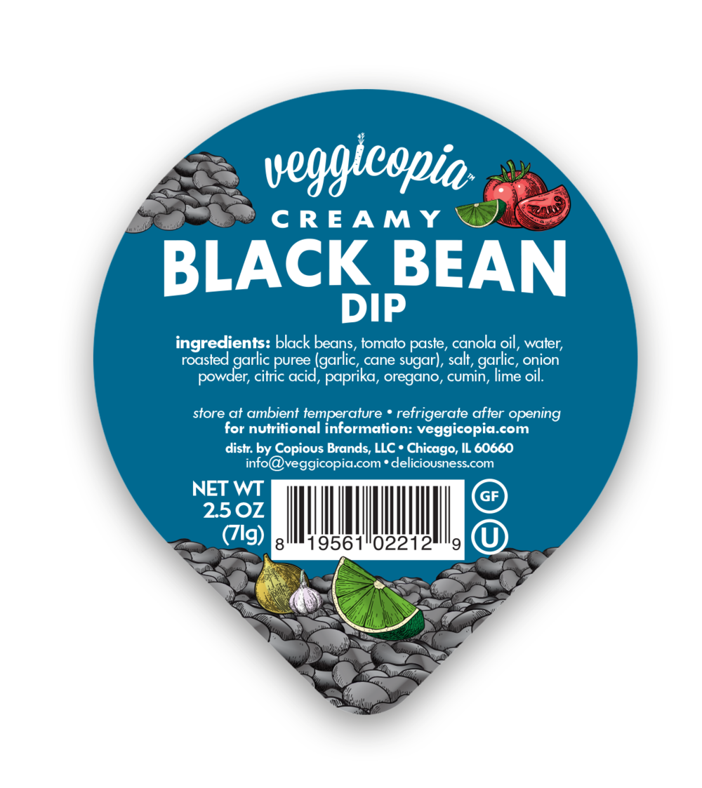 Veggicopia - Wholesale Dip - Veggicopia Black Bean Dip - Single Serve 2.5oz4