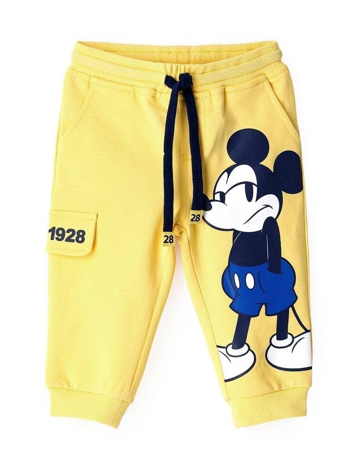 JOGGING POUR TOUT-PETIT AVEC SOURIS ICONIQUE EN JAUNE pour la vente par Little-Betty