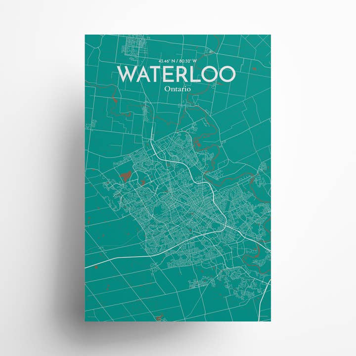 OurPoster.com - Wholesale Poster - Waterloo City Map Poster24