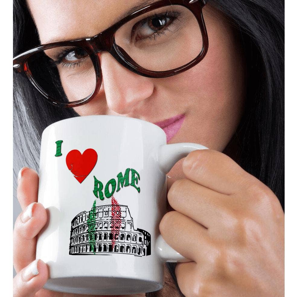 3dRose - Wholesale Coffee Mug - 3dRose, I love Rome. Colosseum in Rome. Italian flag. Popular saying, Mug9