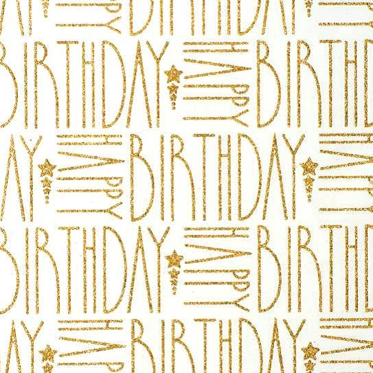 The Unique Paper Company – wholesale Omslagspapper på rulle – Lyxigt Glitter Presentpapper Deco Guld (12 rullar)
