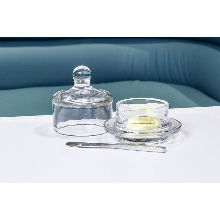 Abbott – wholesale Smörtallrik – 2Pc Sm Smöraktig W/Kupol-3 ”H-4022