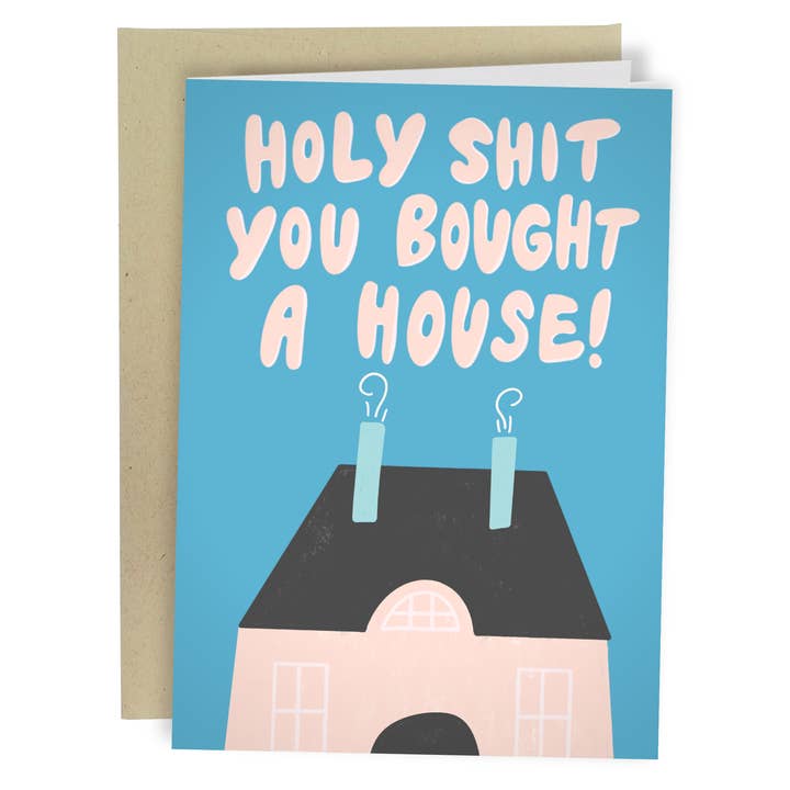 Holy Shit Je Hebt Een Huis Gekocht | Grappige Verhuiskaart voor wholesale door Sleazy Greetings
