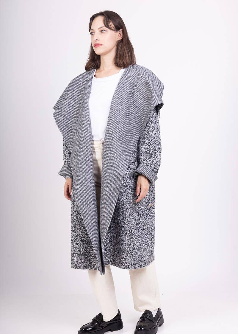 LINEN & COTTON HOUSE - Vente Manteau – femme - VESTE BOUCLETTE MATIERE RESPONSABLE + SIZE  35122 75