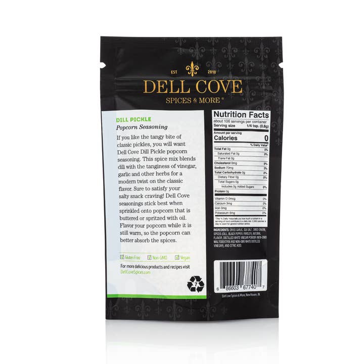 Dell Cove Spices & More Co. - Wholesale Dried spice mix - Dill Pickle Popcorn Seasoning - Tangy, Sour Snack Topping1