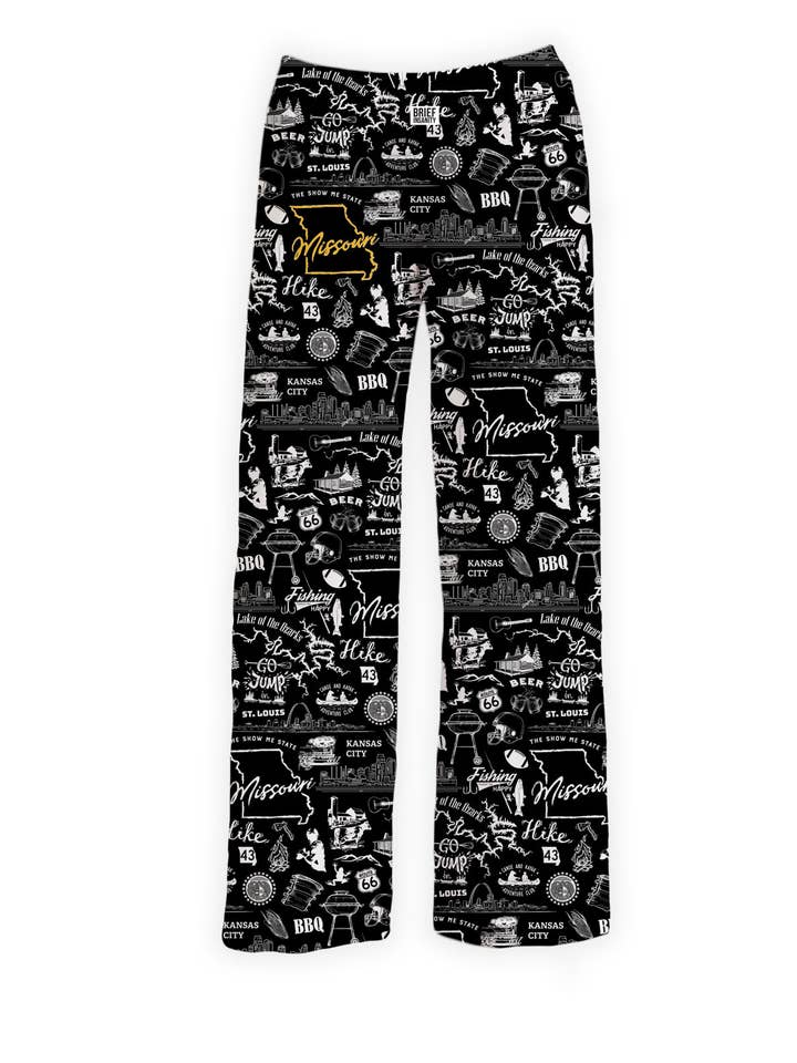 Missouri Chalkboard Lounge Pants for wholesale by BRIEF INSANITY