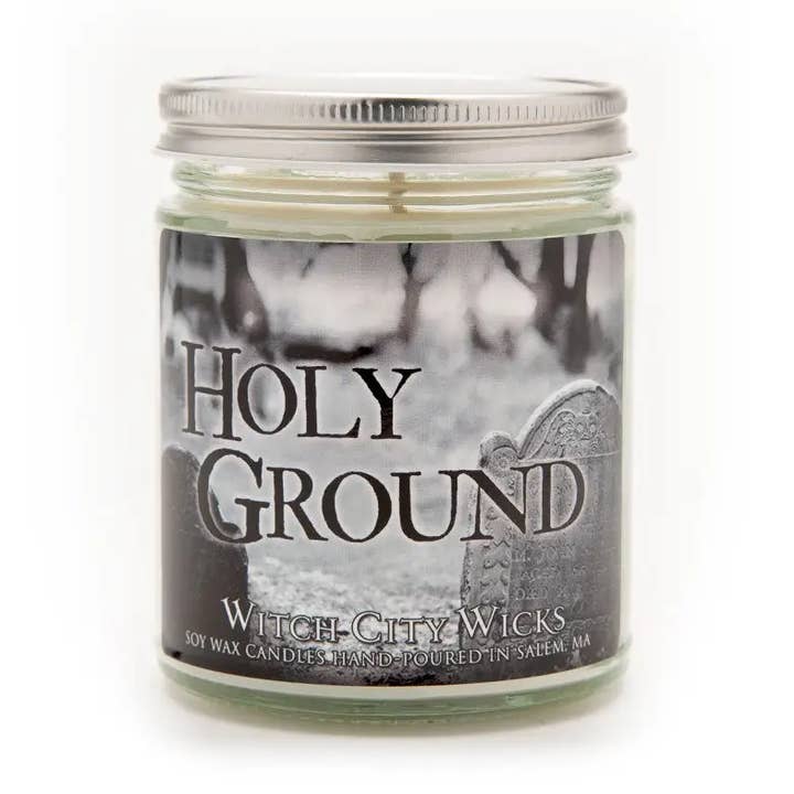 Holy Ground - bougie de cimetière à la terre humide et au bois de santal pour la vente par Witch City Wicks