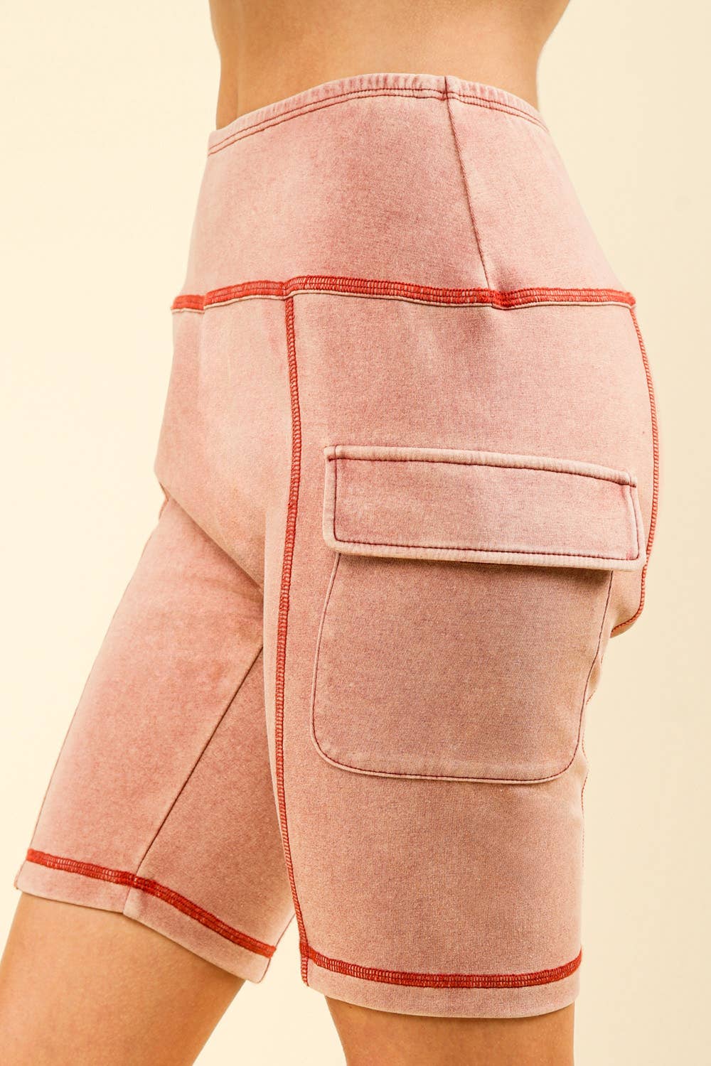 VERY J – Engroshandel Shorts – Kvinder – NP70303-vaskede bløde strikkede Cargo cykelshorts12