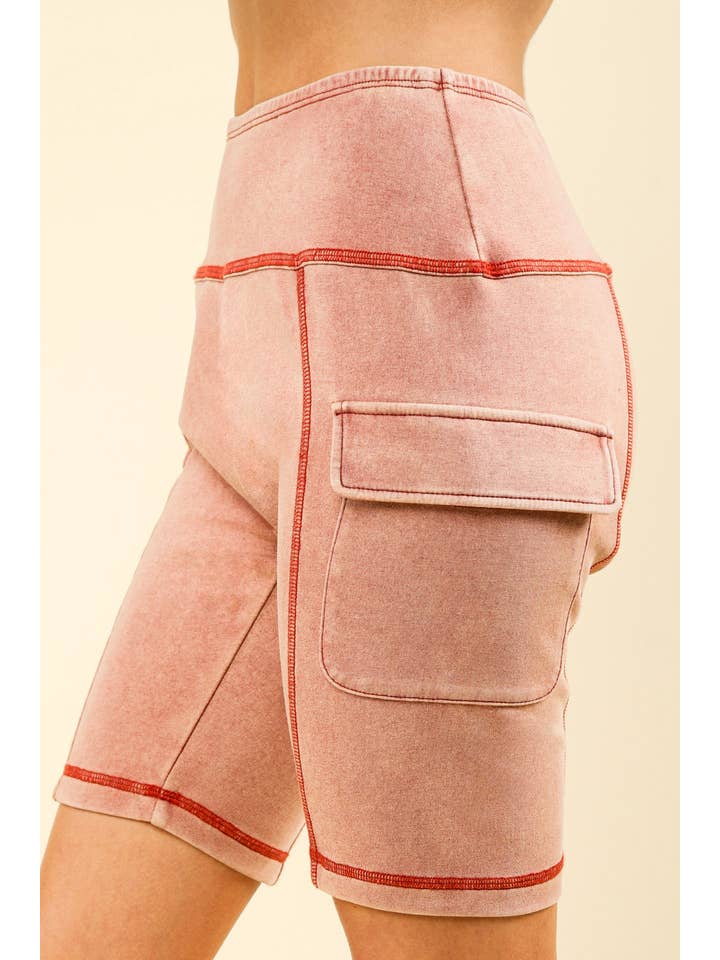 VERY J – Engroshandel Shorts – Kvinder – NP70303-vaskede bløde strikkede Cargo cykelshorts12