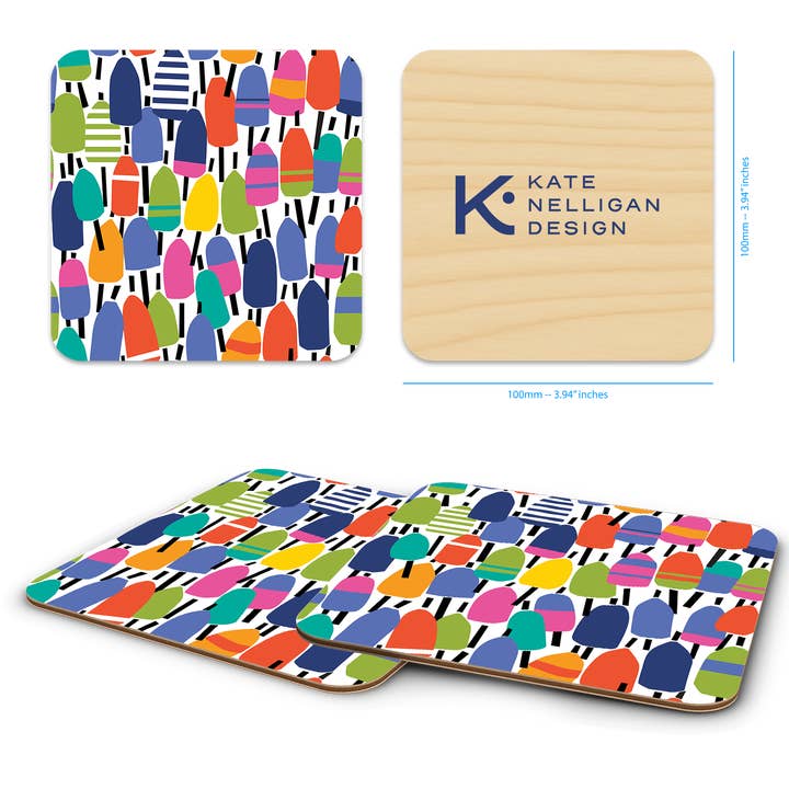 Trays4Us - Wholesale Coasters - Coastal 4"x4" Coaster Sets By Kate Nelligan18