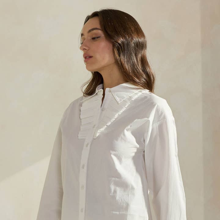 Pleated Front Blouse for wholesale by Able