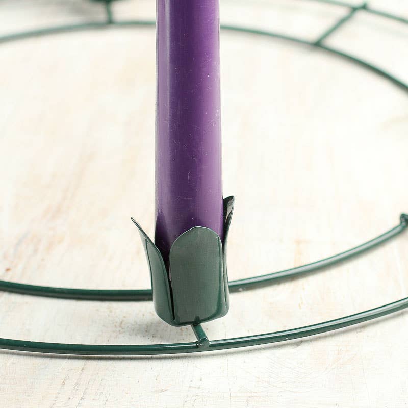 Factory Direct Craft - Wholesale Kaarsenhouder - Adventskrans Kandelaarvormen van Draad - 30,5 cm diameter3