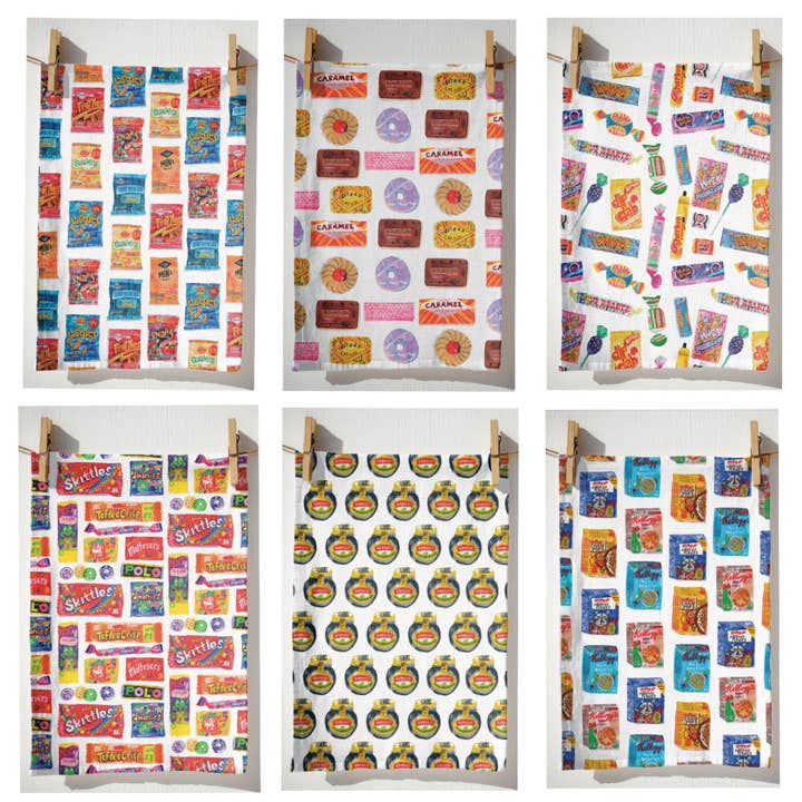 6 Tea Towel Bundle - A Feast for wholesale by Sarah Millin