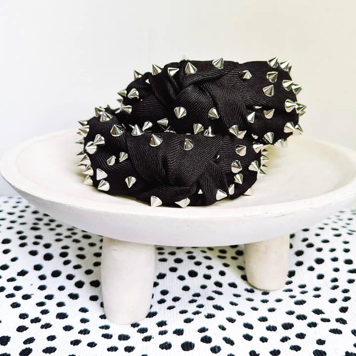 Black Spike Headband for wholesale by Golden Rae Wholesale
