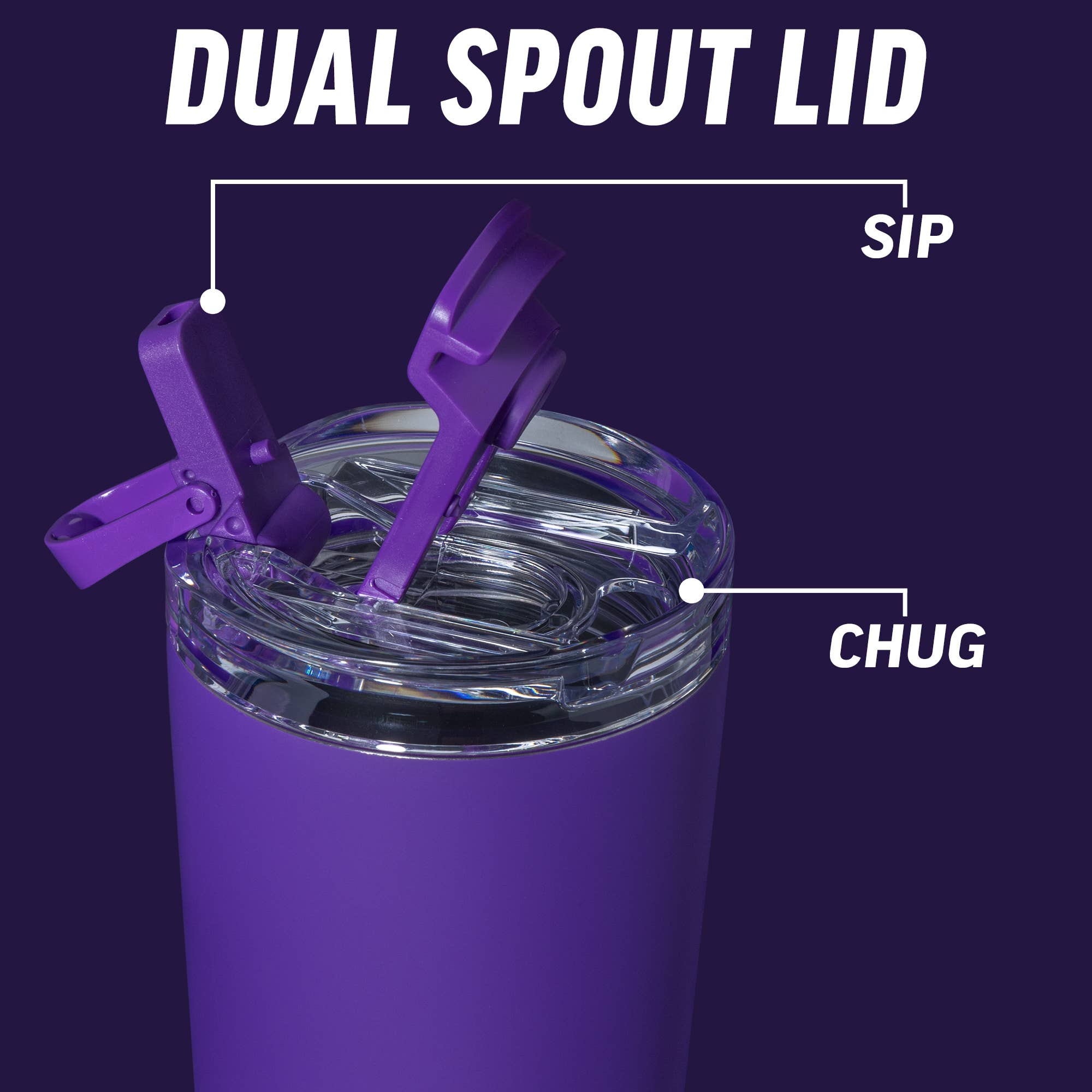 Rico Industries - Wholesale Insulated Mug/Tumbler - NCAA  LSU Tigers Purple 24oz Stainless Steel Tumbler4