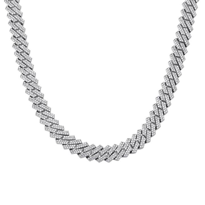 Sterling Silver Moissanite Monaco Chain for wholesale by Atlanta Jewelers Supply