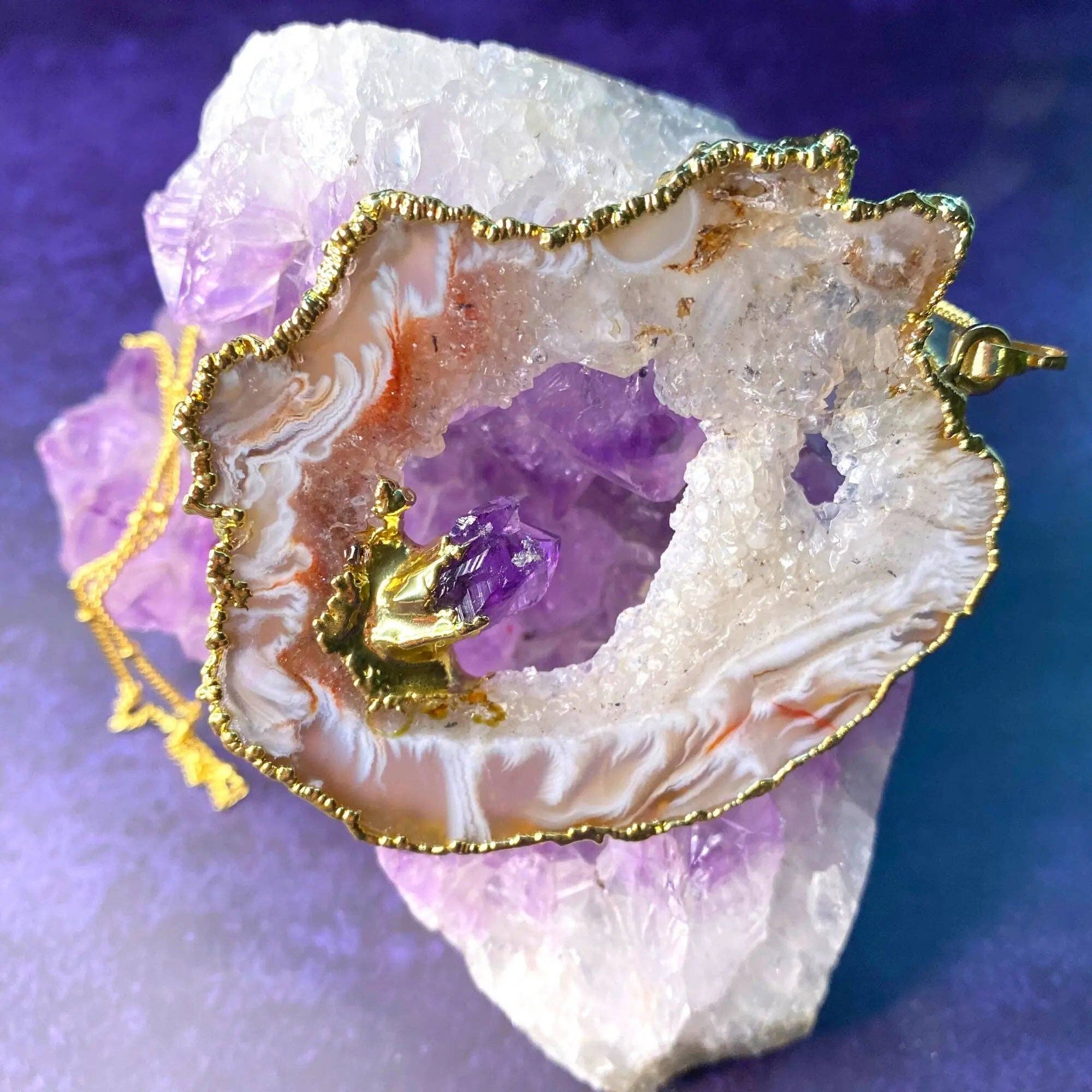 PHOEBE´S - Vente Colliers à pendentif - Collier d'Agate, Pendentif Rustique1