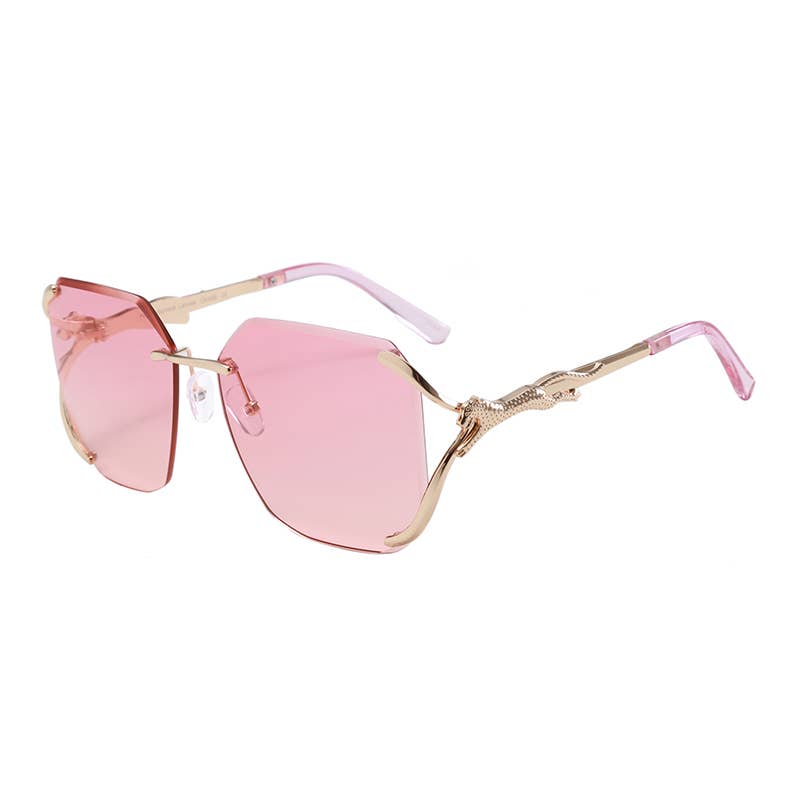 Prime Opticals - Vente Lunettes de soleil – femme - J3203, Grand Design Tendance à Verres Dégradés Bras Panther7