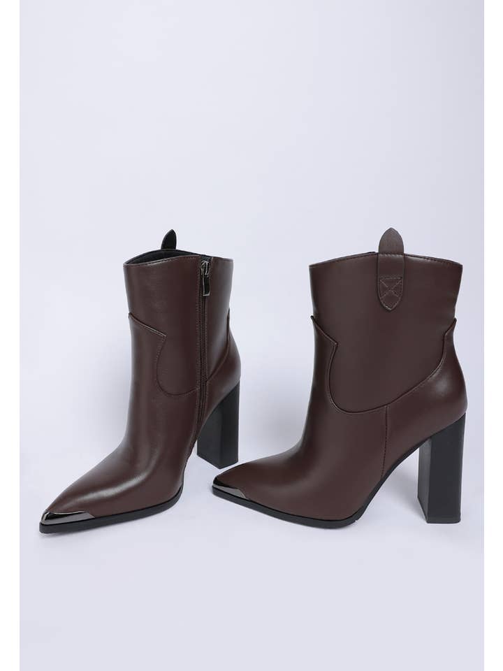 Rag Company - Wholesale Booties - Women's - Hatter Pointed Toe Faux Leather Boots16