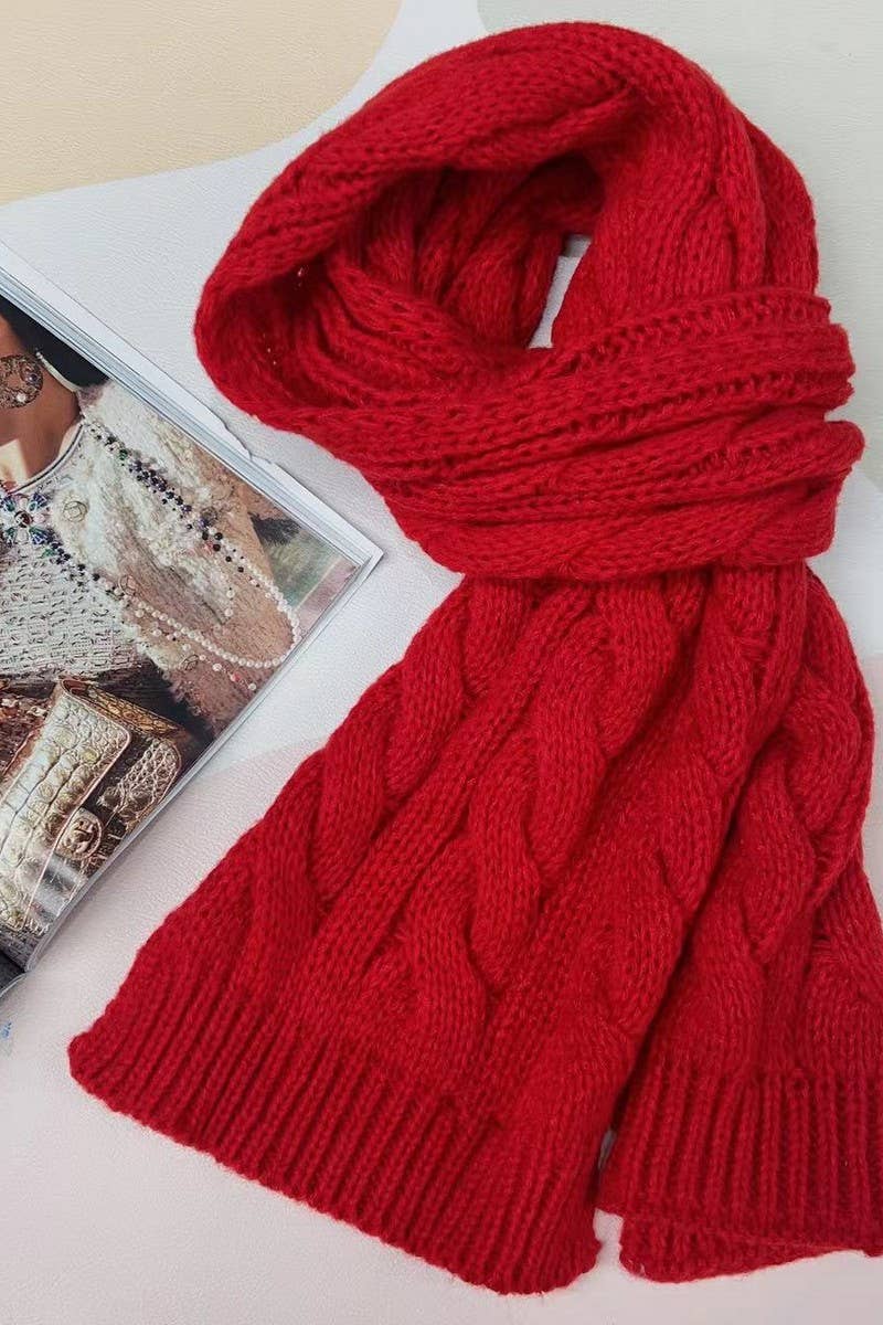 NINEXIS - Wholesale Scarf - Women's - CWASC03387_CHUNKY KNIT TWIST SCARF WARM THICK SHAWL WRAP1