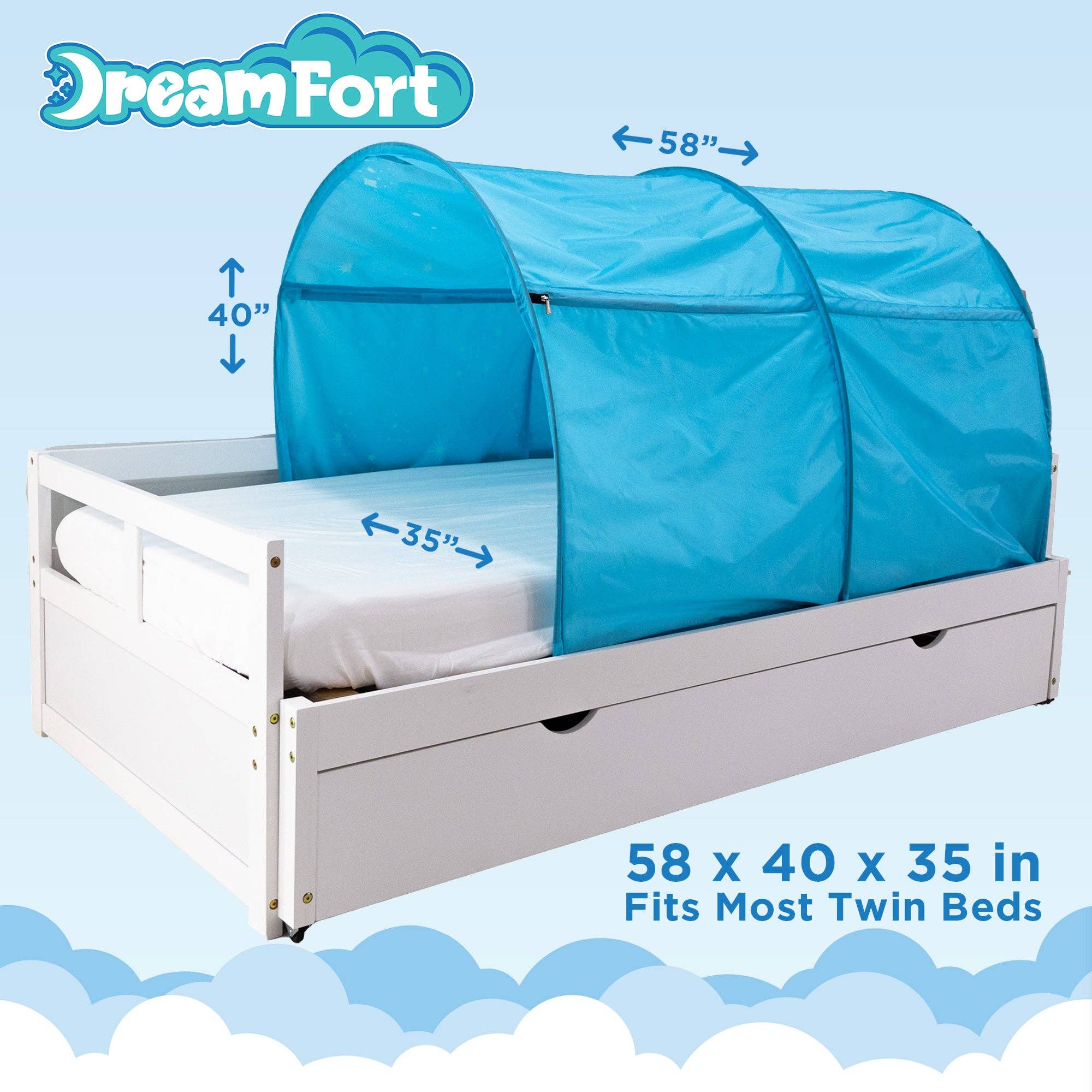 AirFort - Vente Tente – enfant - Le DreamFort Original - Avec des étoiles phosphorescentes !5