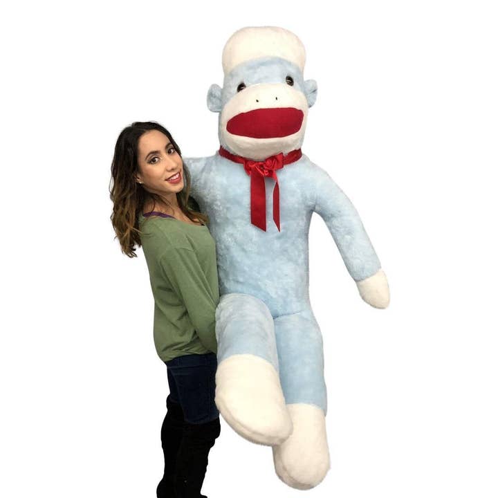 Big Plush - Wholesale Stuffed/Plush Toy - Kids & Baby - Big Plush Blue Color 6 Foot Giant Sock Monkey Soft Huge