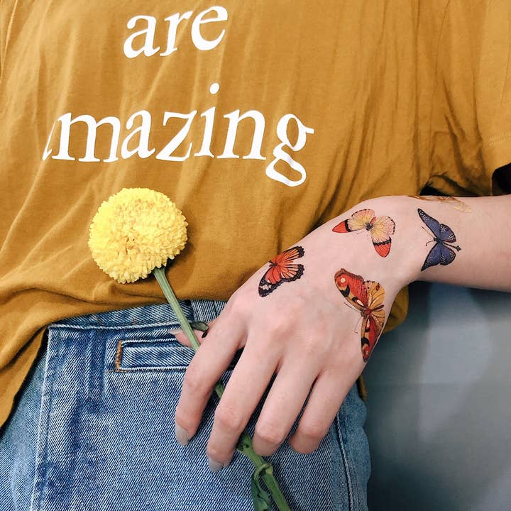 PAPERSELF – Tatuagem temporária por atacado – Adesivos de Tatuagem Temporária Borboletas4